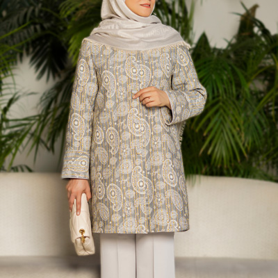مانتو کتان سوزندی هندی S250