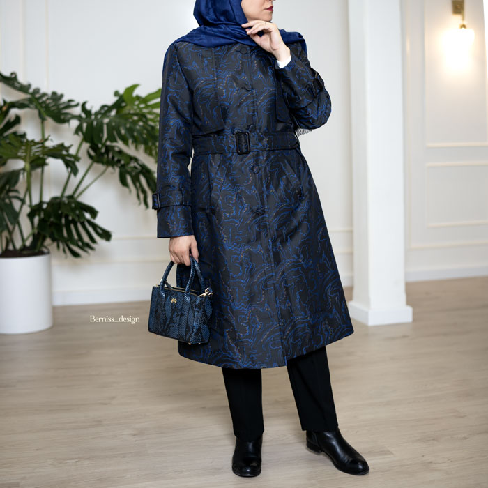 بارانی (ترنچ کت) بلند کدA210، تصویر 4