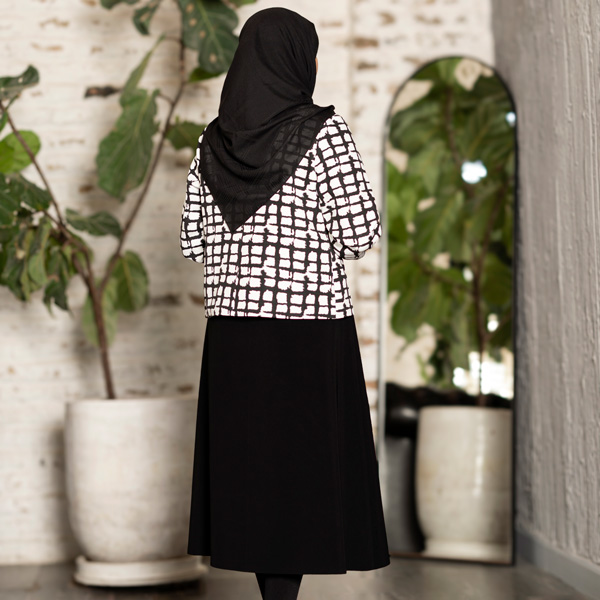کت کراپ سفید/مشکی S209، تصویر 4
