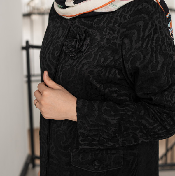 مانتو مشکی بلند کد S311، تصویر 5