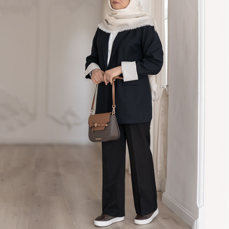 کت لینن مشکی کد ST178، تصویر 3