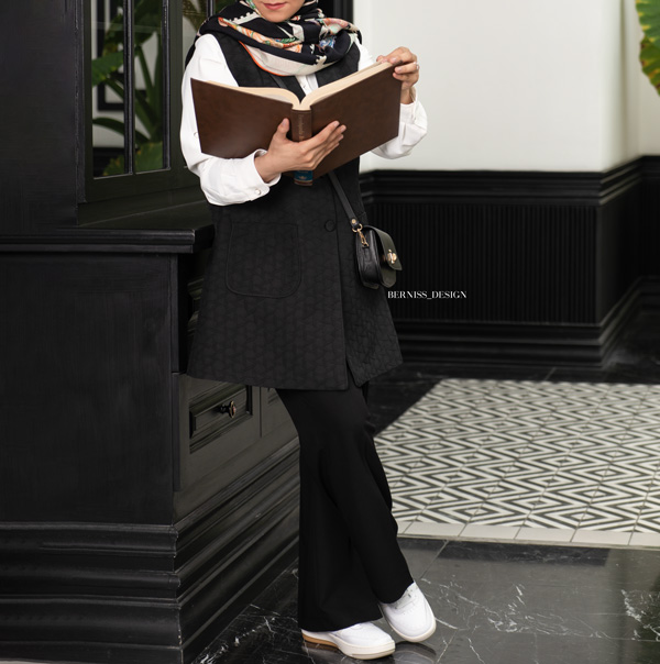 وست ژاکارد مشکی A207، تصویر 3