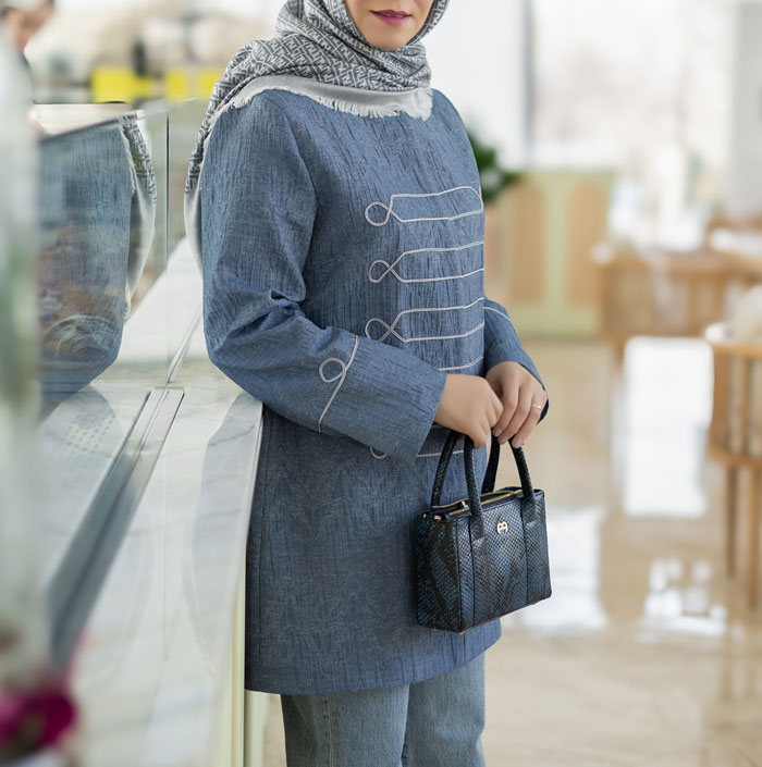 مانتو ژاکارد قیطان دوزی کدS277، تصویر 4