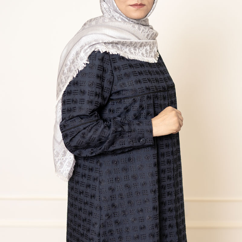 مانتو خامه دوزی سرمه ای کد ST۲۱۵، تصویر 3